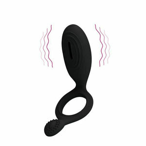 House Of Dasein Black Stretchy Cock Clitoral Vibrator Pretty Love Penis Ring Couples