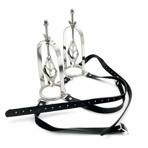 House Of Dasein Breast Harness Metal Nipple Clamps Torture Play Bdsm Bondage Restraints