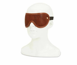 Brown Leather Blindfold Bdsm Bondage Restraints Sensory Deprivation Fetish