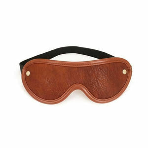 Brown Leather Blindfold Bdsm Bondage Restraints Sensory Deprivation Fetish