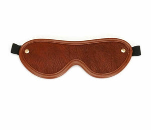 Brown Leather Blindfold Bdsm Bondage Restraints Sensory Deprivation Fetish