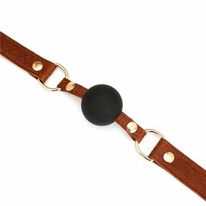 House Of Dasein Brown Leather Ball Bdsm Bondage Mouth Chastity Gag Fetish