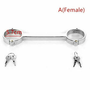 Metal Spreader Bar Cuffs Collar Bondage Restraint Kits Slave Shackles Set Bdsm