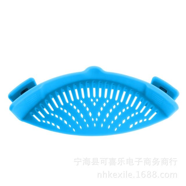 Silicone Saucepan Strainer Clip Liquid Draining Kitchen Utensil