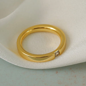 Veile Studios Smooth Ring For Female Index Finger Diamond Studded Cold Style Fashion