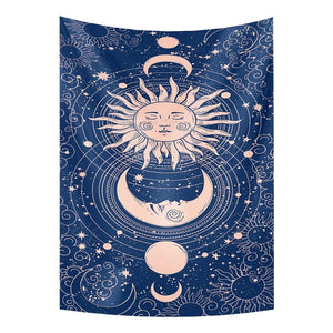 Tapestry Blue Galaxy 230X180 Cm Tarot Card Psychedelic Scene Art Decoration