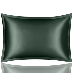 Pillowcase 50X90cm Green Pure Real Silk For Comfortable Home