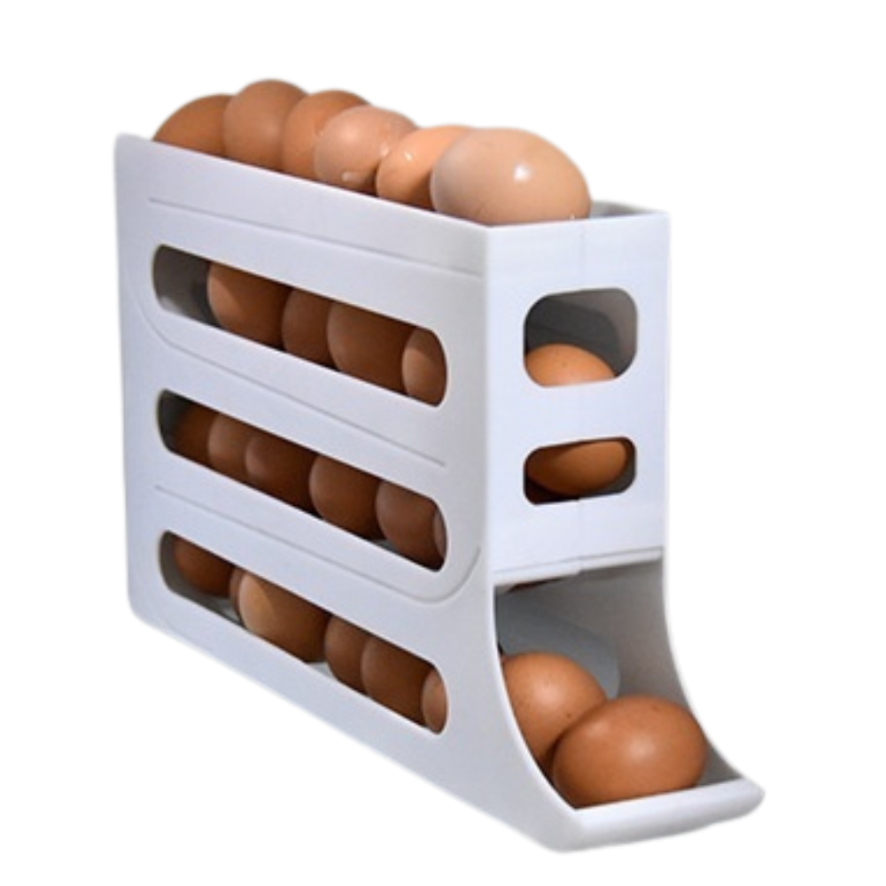 Refrigerator 4 Layer Automatic Egg Roller Sliding Tray Large Capacity Holder