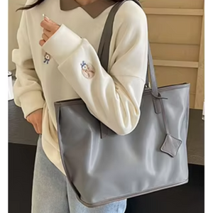 Grey New Large Capacity Tote Bag Simple Versatile Handbag For Casual Outings Lightweight And Stylish