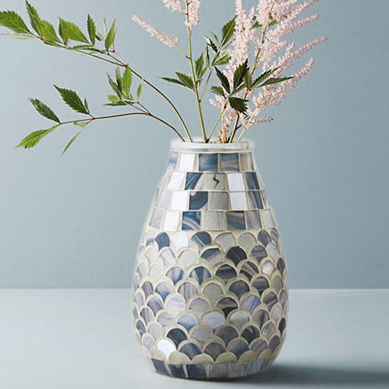 Mosaic Glass Vase Home Decor Accessories