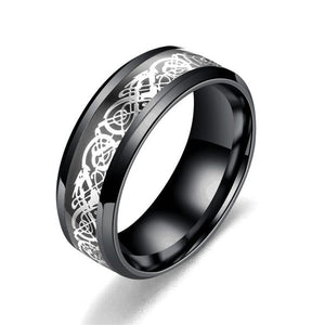 Dragon Pattern Men Stainless Steel Rings Jewellery