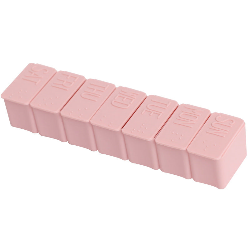 2Pcs Seven Grid Portable Pill Box