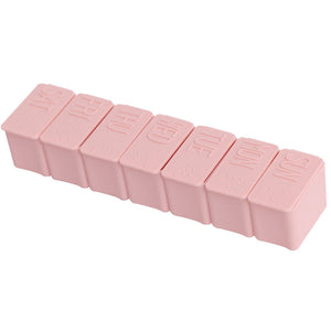 2Pcs Seven Grid Portable Pill Box