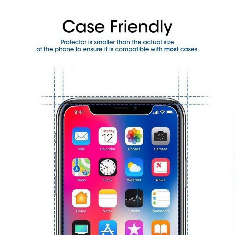 2Pcs High Definition Anti Scratch And Fingerprint Half Screen Tempered Film For Iphone12 12Pro 6.1