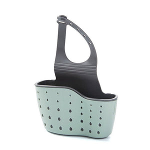 Adjustable Kitchen Storage Rack Drain Basket For Sink Faucet Hanging Green