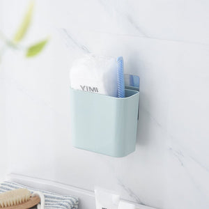 Suction Wall Mounted Toothpaste Toothbrush Holder Storage Shelf Bathroom Accessories