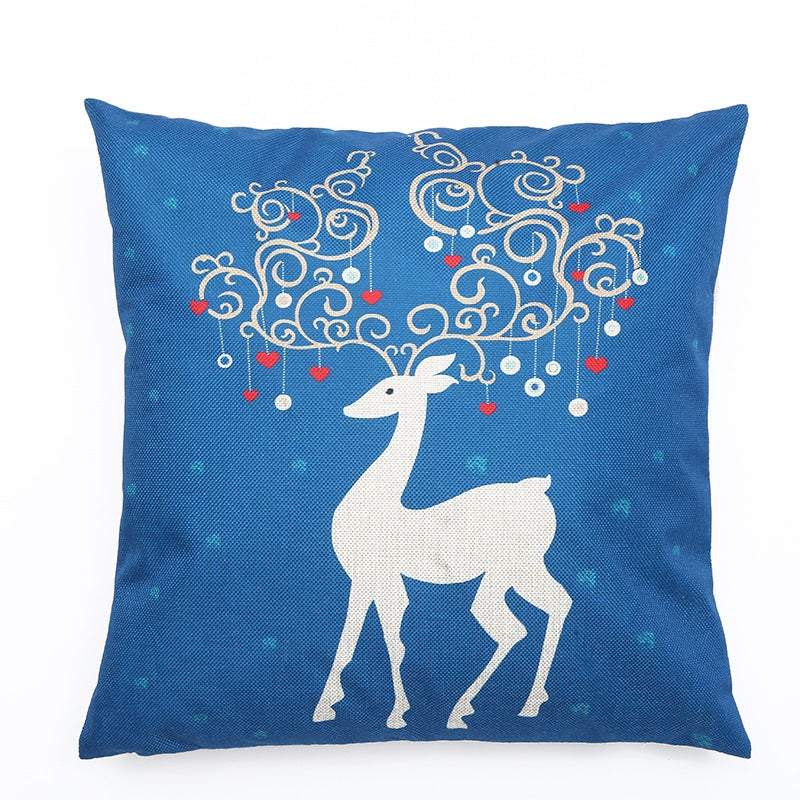 Christmas Led Lights Linen Cushion Covers Home Bed Sofa Decor