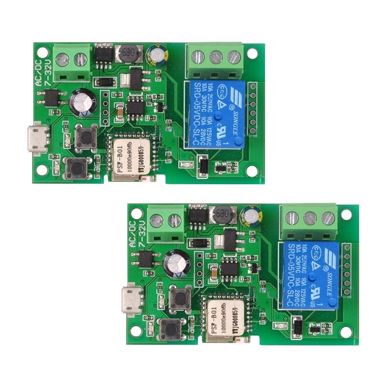 2Pcs Dc5v 12V 24V 32V Wifi Switch Wireless Relay Module