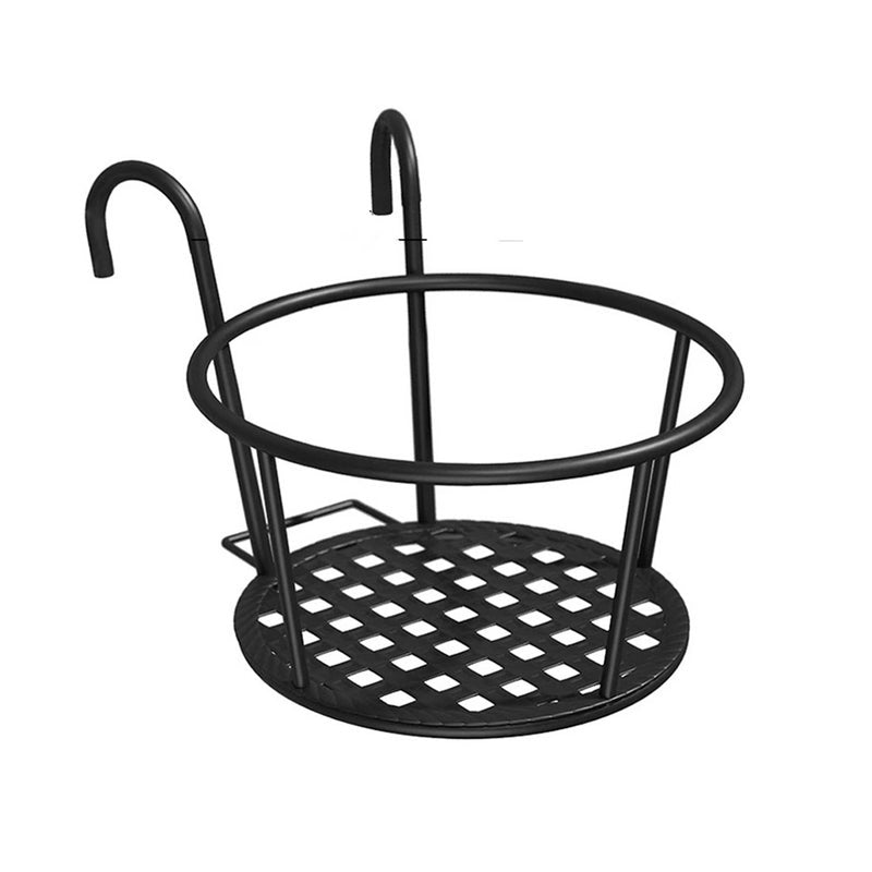 2Pcs Iron Flower Pot Plant Hanging Baskets Rack Garden Bonsai Balcony Flowers Planting Tools Holder Hook Bracket