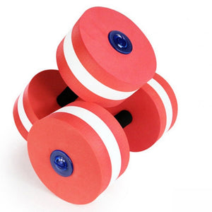 2Pcs Water Aerobics Dumbbells Swimming Training Eva Pool Resistance Fitness Barbells Red