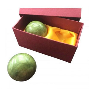 2X Marble Jade Baoding Chinese Health Stress Exercise Balls