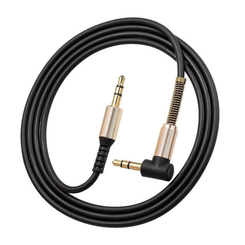 3.5Mm Audio Cable Jack Male To 90 Degree Right Angle Stereo Car Phone Laptop Auxiliary Extension Cablewhite Black