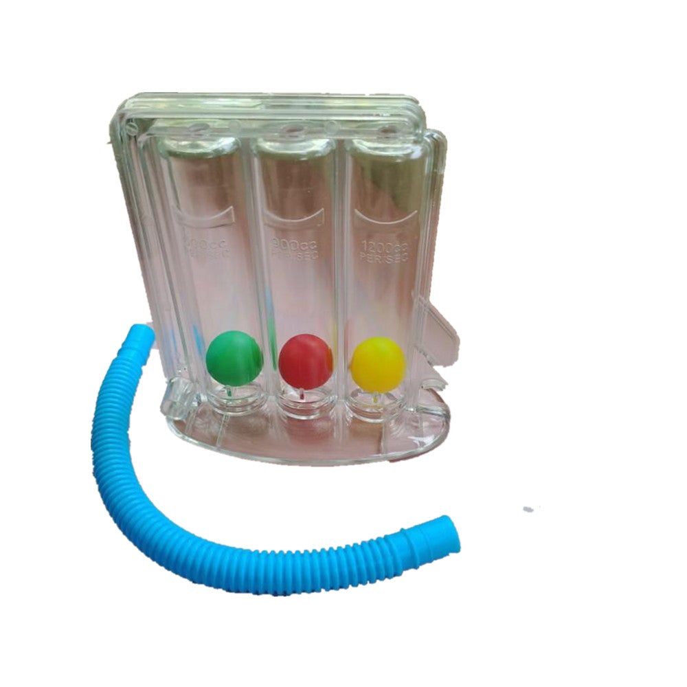 3 Ball Deep Breathing Exerciser Lung Trainer Incentive Spirometer Spirometry Measurement System