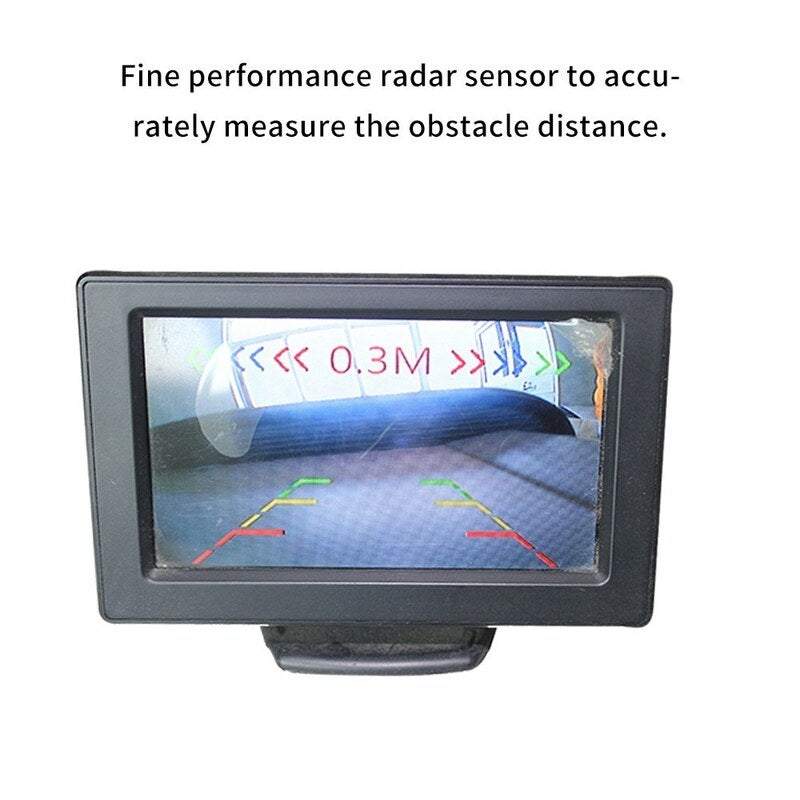 Car Accessories 3 In 1 Reversing Kit Smart Rearview Detector Sensor Camera Video Parking Backup View Sensors Buzzer Alar