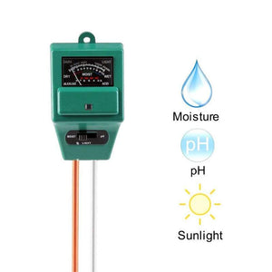 Gardening Tools 3 In 1 Soil Tester Square Head Moisture Light And Ph / Acidity