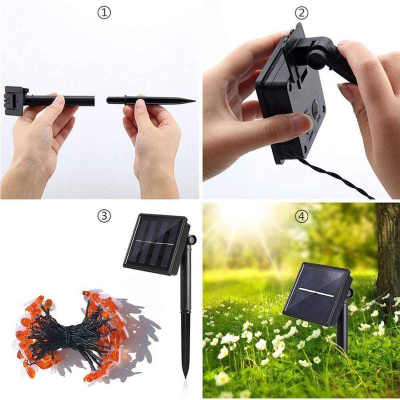 Strip Lights 30 Led Honey Bee Outdoor Solar Powered String