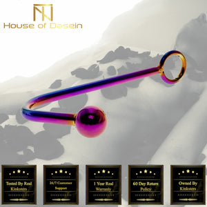 House Of Dasein Stainless Steel Metal Rainbow Anal Hook Bdsm Butt Plug Ball Bondage Restraint