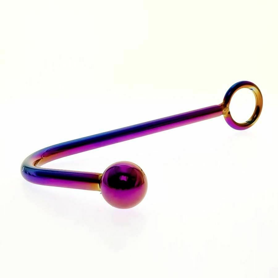 House Of Dasein Stainless Steel Metal Rainbow Anal Hook Bdsm Butt Plug Ball Bondage Restraint