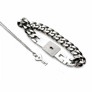 House Of Dasein Chain Locking Bracelet And Key Necklace Lockable Wrist Bondage Bdsm