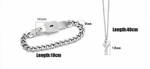 House Of Dasein Chain Locking Bracelet And Key Necklace Lockable Wrist Bondage Bdsm