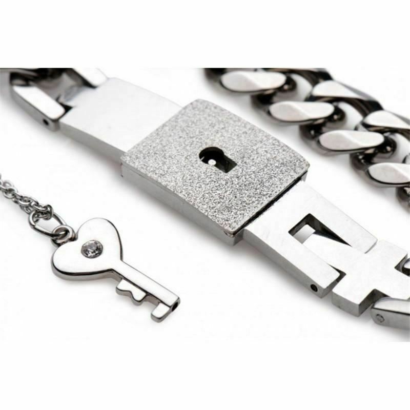 House Of Dasein Chain Locking Bracelet And Key Necklace Lockable Wrist Bondage Bdsm