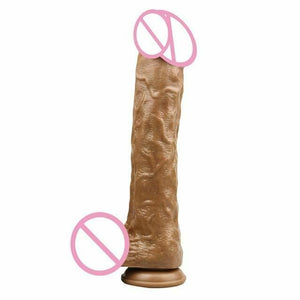 Long Realistic Dildo Big Penis Dong Lifelike Cock And Balls Strong Suction