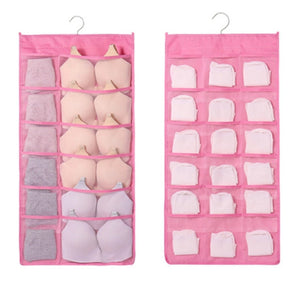 30 Pockets Hanging Organiser Pink