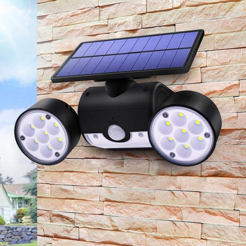 Outdoor Lamps 30 Led Rotating Dual Head Solar Sensor Garden Security Lights