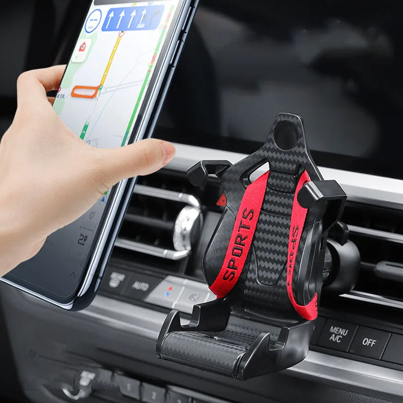 Racing Seat Shape Car Phone Holder Auto Air Vent Mobile Clip