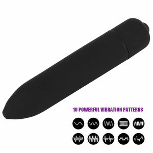 Powerful Frequency Black Mini Bullet Vibrator Clitoris G Spot Stimulator