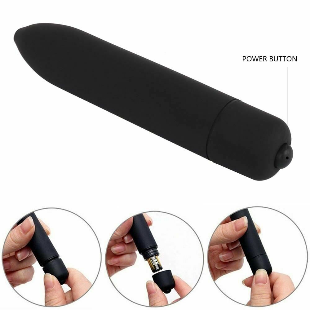 Powerful Frequency Black Mini Bullet Vibrator Clitoris G Spot Stimulator