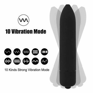 Powerful Frequency Black Mini Bullet Vibrator Clitoris G Spot Stimulator