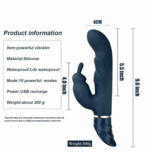 Powerful Blue Rabbit Vibrator Clitoris G Spot Stimulation Waterproof Rechargeable