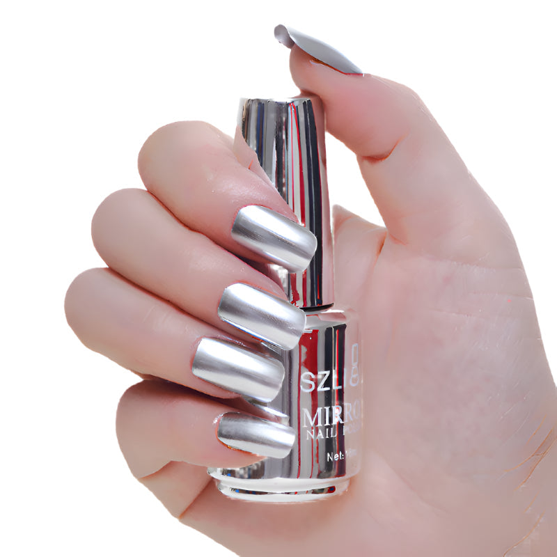 Mirror Silver Nail Polish Metal Colour Stainless Steel For Art Application