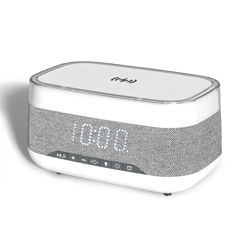 Intelligent Multifunctional Bluetooth Speaker Wireless Charger Alarm Clock Night Light