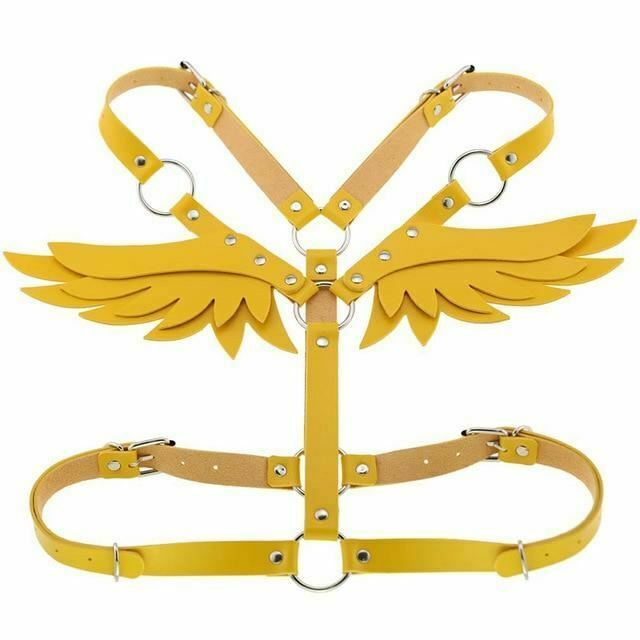 House Of Dasein Angel Wings Body Harness 16 Colours Bondage Fetish Clothing Bdsm