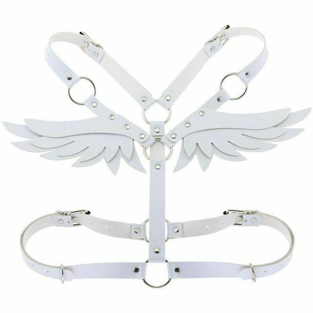 House Of Dasein Angel Wings Body Harness 16 Colours Bondage Fetish Clothing Bdsm