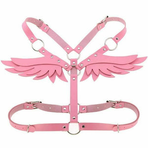 House Of Dasein Angel Wings Body Harness 16 Colours Bondage Fetish Clothing Bdsm