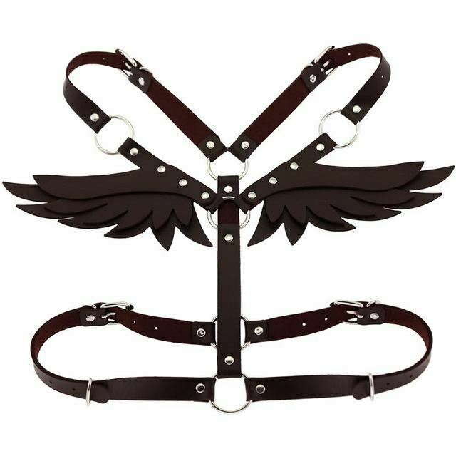 House Of Dasein Angel Wings Body Harness 16 Colours Bondage Fetish Clothing Bdsm