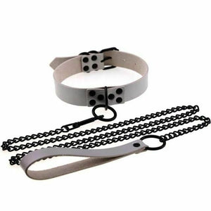 House Of Dasein Rivet Slave Collar With Leash Bdsm Bondage Pet Play Owned Submissive